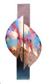 Split Sphere, fine craft on birch, 12" x 24" n/a